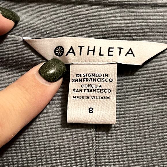 Athleta Eastbound Blazer Stretch Comfy in Minimalistic Grey Size 8 - Picture 5 of 7